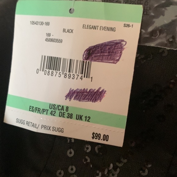 KASPER Elegant Evening Ladies Sleeveless Satin Sheath Dress Black Size 8 - Picture 9 of 14